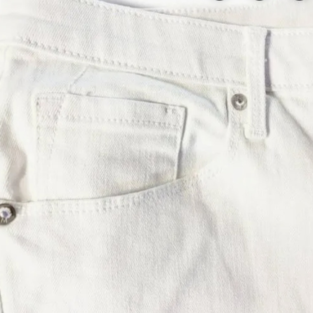 White Denim Shorts - Picture 2 of 6